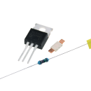 Power Mosfet IRLB3034PBF, N-channel, opt. resistor and fuse + resistor + 1 x fuse