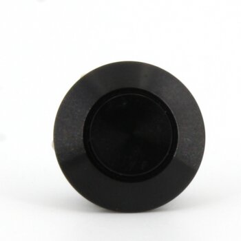 V&M 12mm Vandal/Push Button, Extremely Short - 12.6 (14.6mm), 12V, 50mA - Black