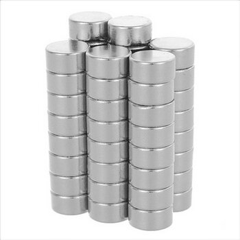 Neodymium magnet with 5 mm Ø, 1.5mm thickness - pack of 8 -