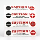 V&M +/- Sticker for battery bay, 8 pieces
