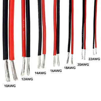 Original Highly flexible silicone cable 14AWG - 31.9 Amps (5min: 55 A)

