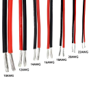 Muldental Silikon-Kabel/Litze 0,50mm²/21AWG, hoch flexibel, je 1m rot/schwarz