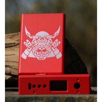 ABM Project Box 2, Red with Motif, DNA 7C/250C, 2 x 18650