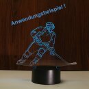 LED 3D night light lamps base/holder/stand black, 16 colors, remote control, USB-C