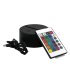 LED 3D night light lamps base/holder/stand black, 16 colors, remote control, USB-C