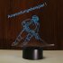 LED 3D night light lamps base/holder/stand black, 16 colors, remote control, USB-C
