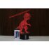 LED 3D night light lamps base/holder/stand black, 16 colors, remote control, USB-C