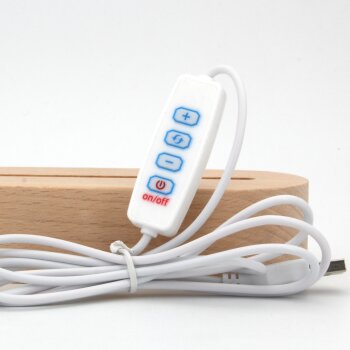 V&M LED Basis Holz oval
