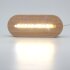 3D LED Nachtlicht Lampensockel/Basis aus Echt-Holz, oval, dimmbar, USB