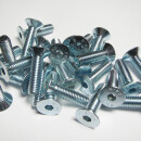 Countersunk head screw M2.5x8, silver/black, 4 pieces