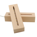 3D LED Nachtlicht Lampensockel/Basis aus Holz, rechteckig, 150mm, USB