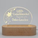 3D LED Nachtlicht Lampensockel/Basis aus Holz, oval, 7 Farben, dimmbar