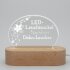 3D LED Nachtlicht Lampensockel/Basis aus Holz, oval, 7 Farben, dimmbar