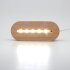 3D LED night light lamp base made of wood, oval, 7 colors (RGB), dimmable