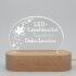 3D LED night light lamp base made of wood, oval, 7 colors (RGB), dimmable