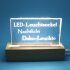 3D LED Nachtlicht Lampensockel/Basis aus Holz, rechteckig, 18cm, Warmweiß