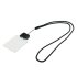 LED Schlüssel/Halsband Anhänger, 7 Farben, Li-Ion Akku, USB, Form Rechteck 5x6cm + Halsband