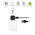 LED key/necklace pendant, 7 colors, Li-Ion battery, USB, heart shape