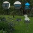 Solar LED Sockel/Halter/Ständer für Außenbereich, 7 Farben, Li-Ionen Akku